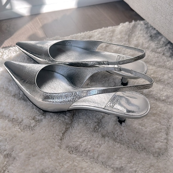 Persona Slingback Heel in Silver - Picture 2 of 5